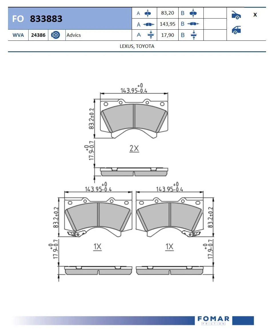Brake Pad Set, disc brake